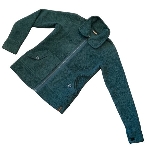 KAVU Forest Green Sherpa Jacket Small - Picture 1 of 8